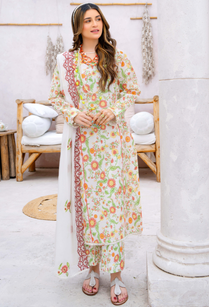 Humdum | Gardenia Lawn 24 | PLG 3 - D02 - Pakistani Clothes for women, in United Kingdom and United States