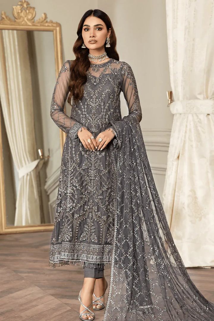 Zarif | Mehroz Formals | Storm Grey - Pakistani Clothes for women, in United Kingdom and United States