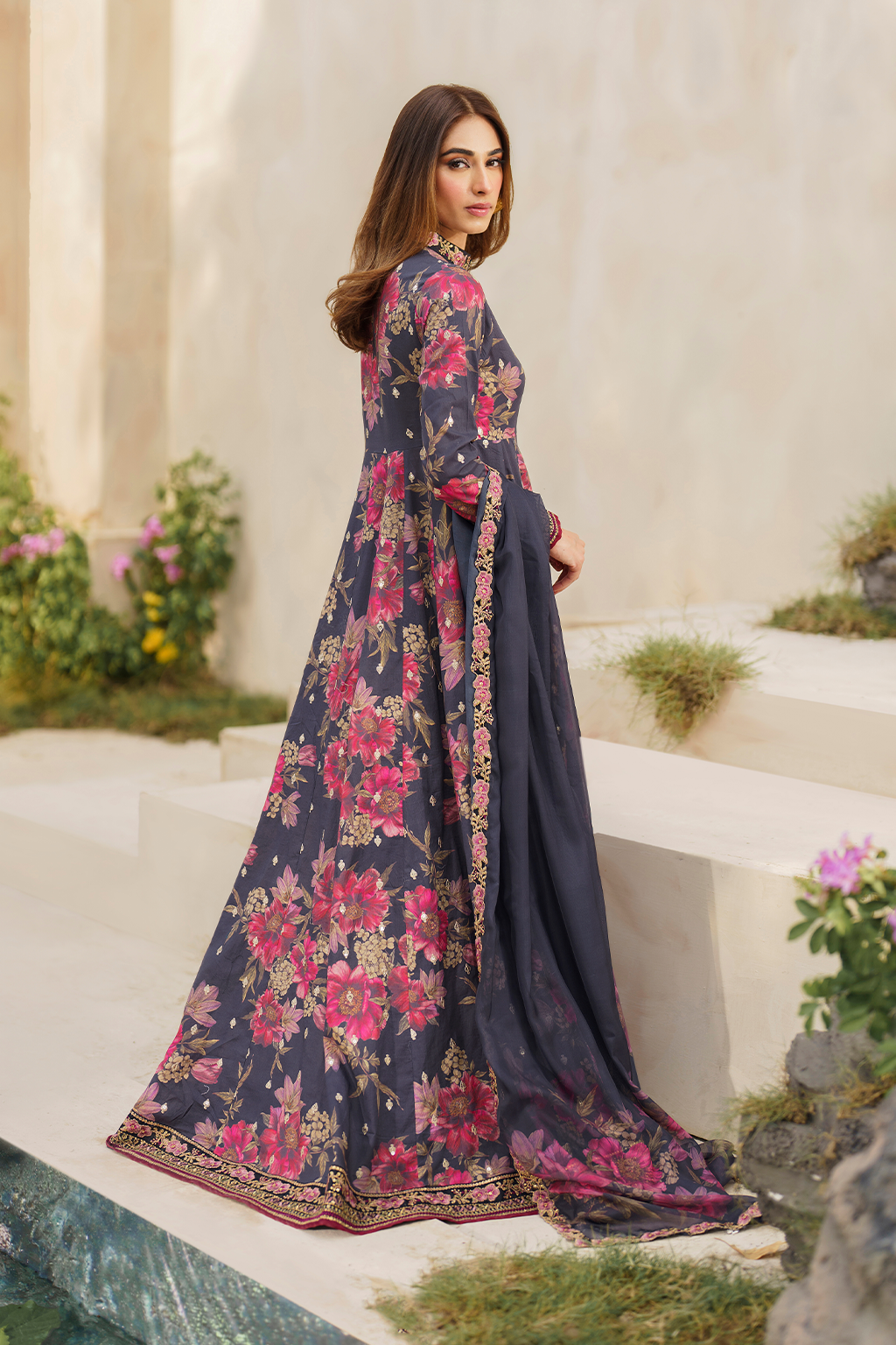 Iznik | Festive lawn 24 | SFL-12 - Pakistani Clothes for women, in United Kingdom and United States