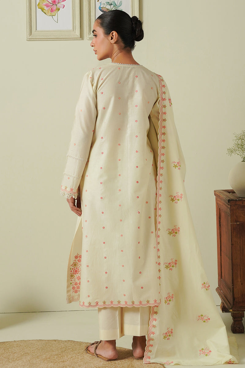 Cross Stitch | Mahiri Embroidered Lawn 24 | IVORY BLOSSOM - Pakistani Clothes for women, in United Kingdom and United States