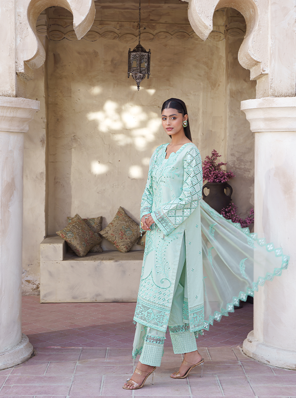 Zebtan | Zeenat Luxury Lawn Eid Collection | ZL 03 - Hoorain Designer Wear - Pakistani Ladies Branded Stitched Clothes in United Kingdom, United states, CA and Australia