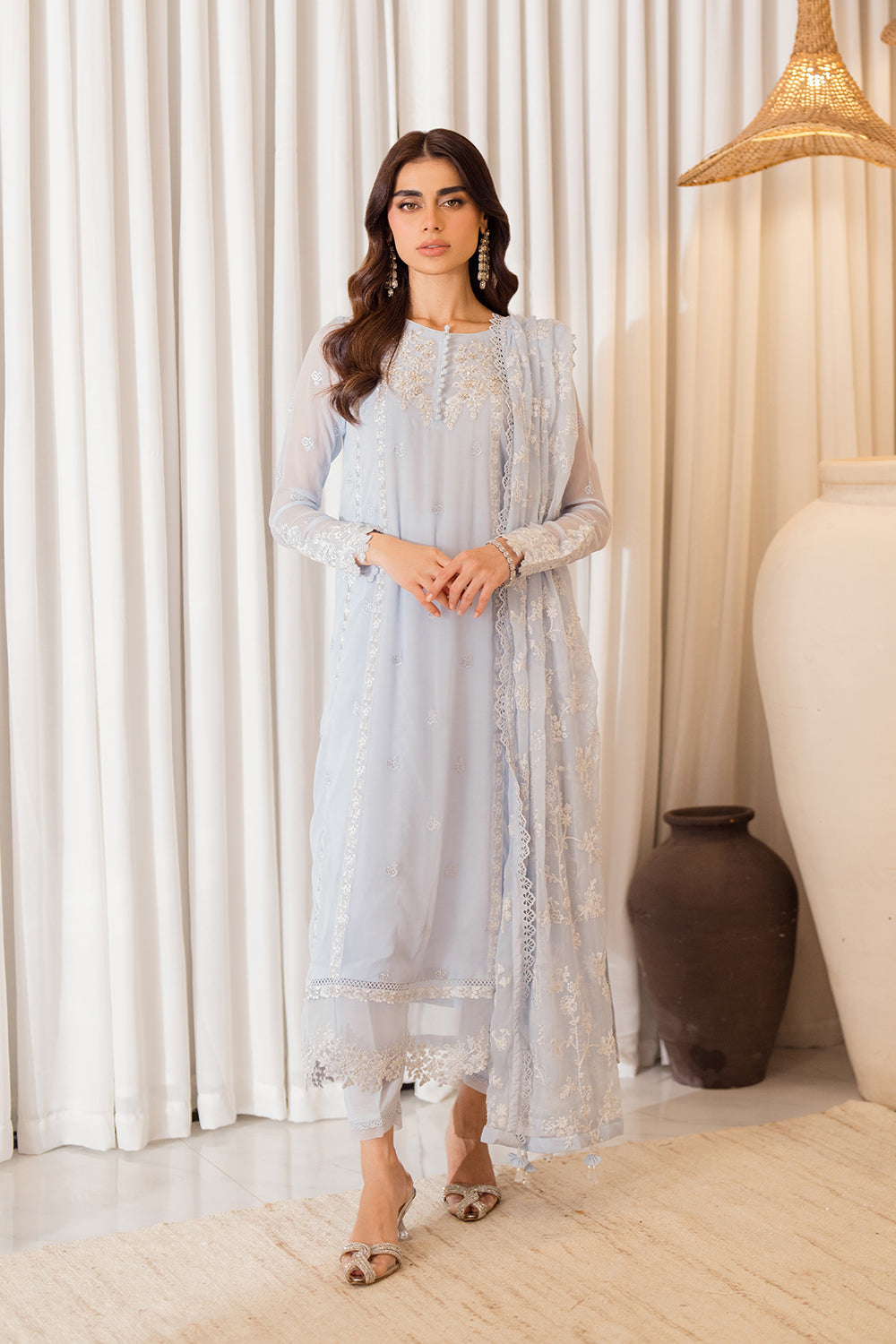 Azure | Ensembles Embroidered Formals | Serenity Sky