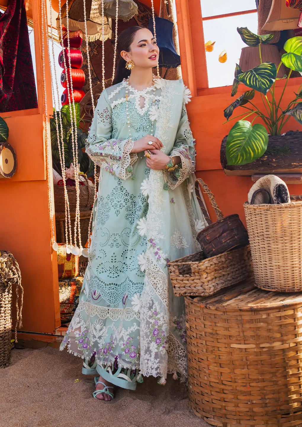 Elaf Premium | Hai Kuch Festive Lawn 24 | EHK-03A Mehrma - Pakistani Clothes for women, in United Kingdom and United States