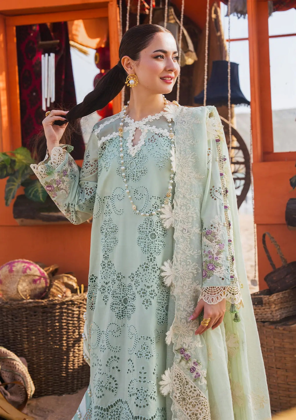 Elaf Premium | Hai Kuch Festive Lawn 24 | EHK-03A Mehrma - Pakistani Clothes for women, in United Kingdom and United States