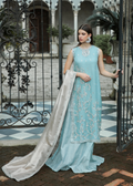 Purple Haze Pret Studio | Apsara Formals |  Ice Blue Organza Outfit - Pakistani Clothes for women, in United Kingdom and United States