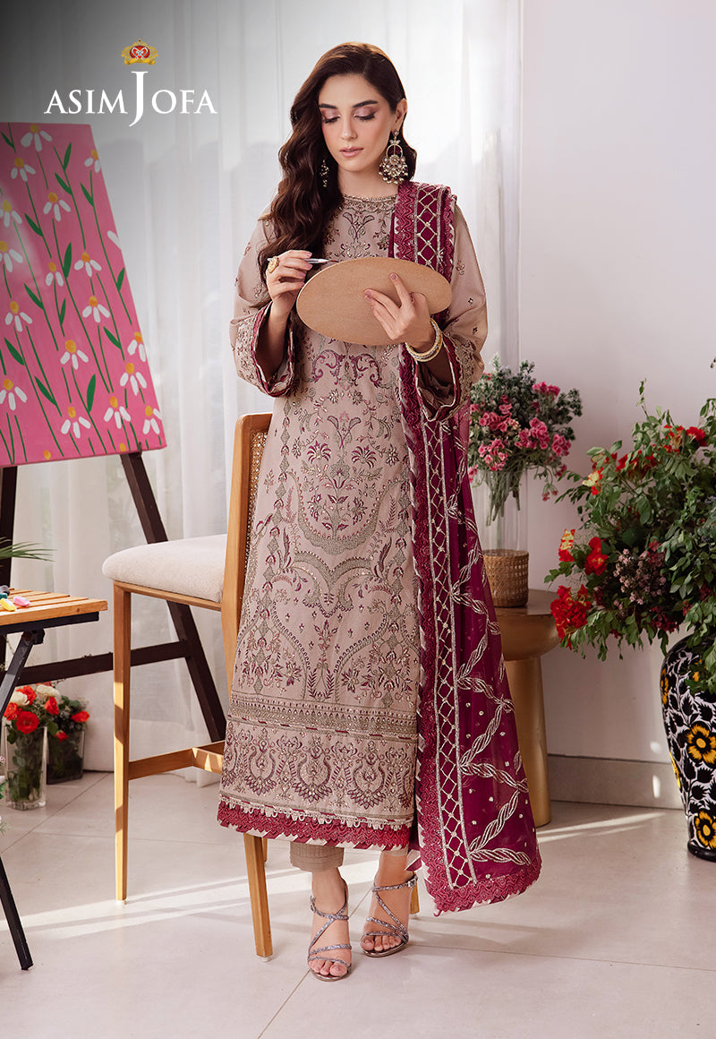 Asim Jofa | Uraan Lawn Chiffon Collection | AJUR-10 - Pakistani Clothes for women, in United Kingdom and United States