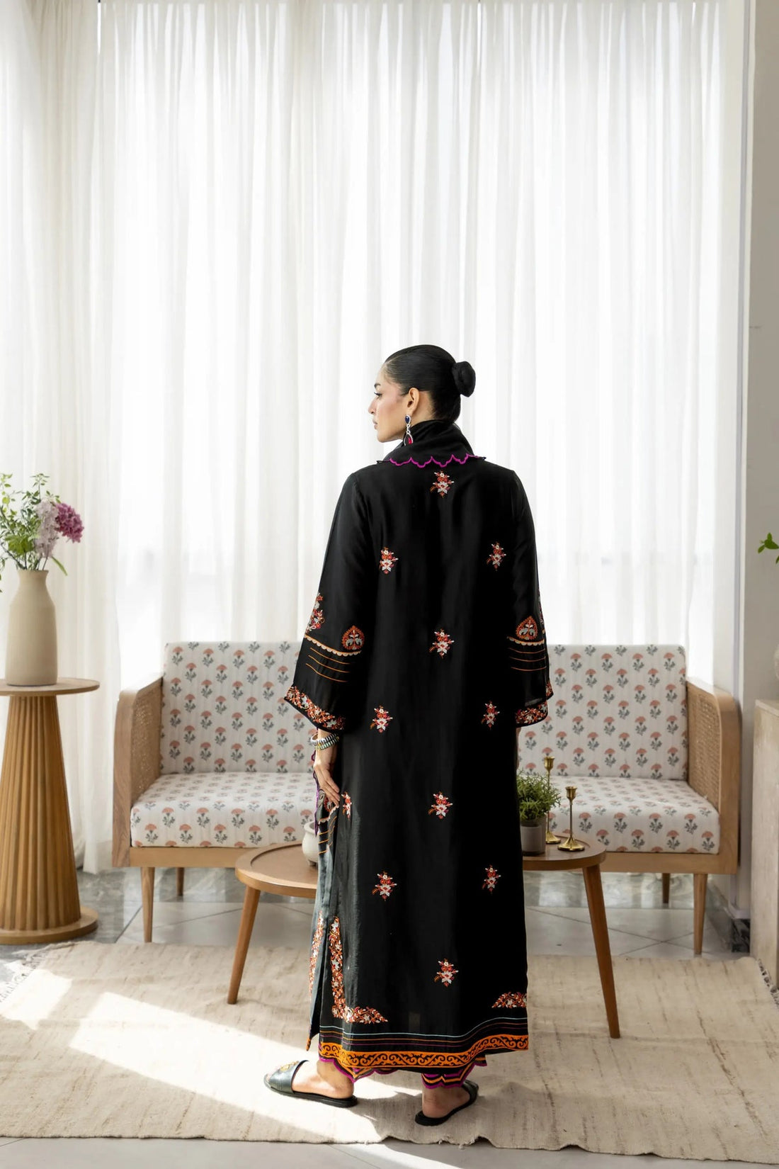 Wahaj M Khan | Sanam Luxe | Noir Sanam Kaftan