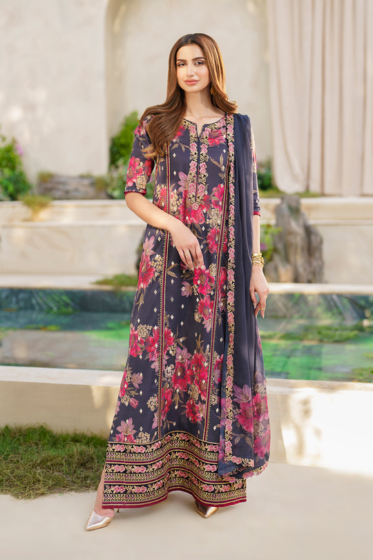 Iznik | Exclusive Lawn | SFL-12 EMBROIDERED LAWN - Pakistani Clothes for women, in United Kingdom and United States