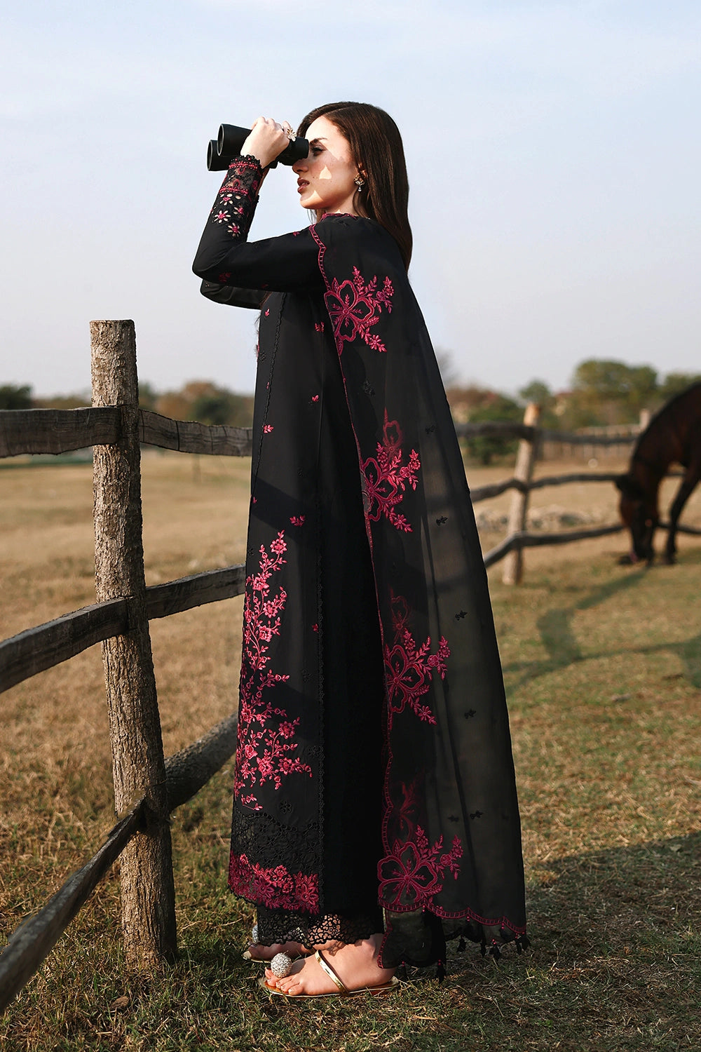Azure | Luxury Lawn 26 | Black Cherry
