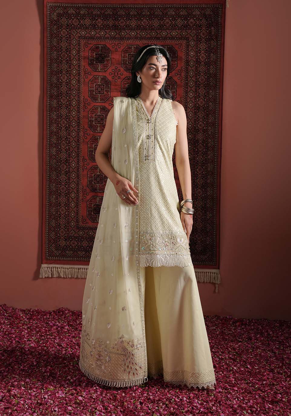 Zarqash | Lakhnawi Festive Chiffon 24 | ZQL 004B HENA