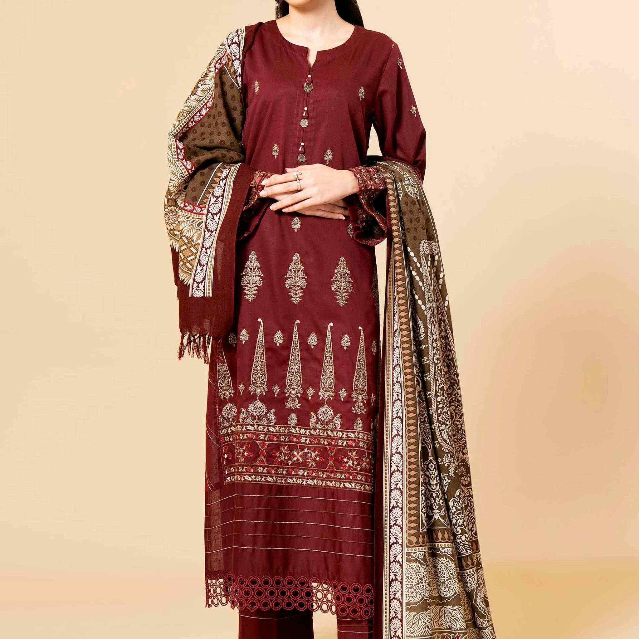 Nishat Linen | Naqsh Winter 2024 | Suit - 42404263