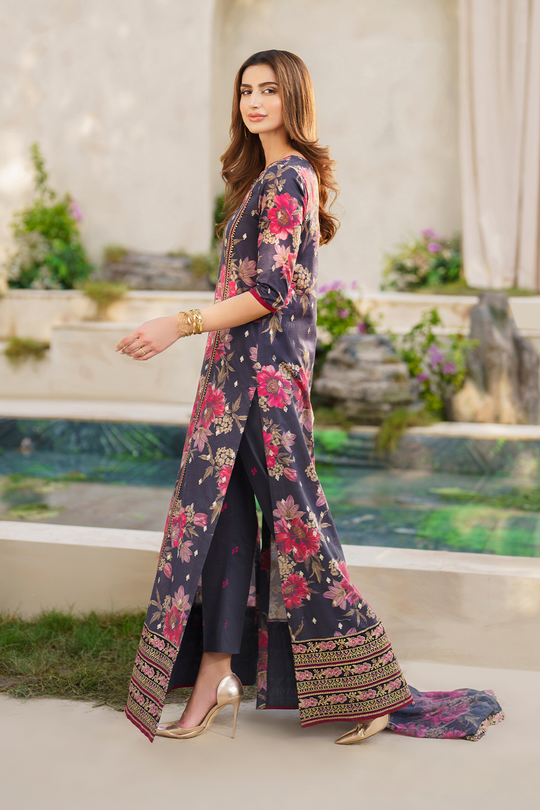 Iznik | Exclusive Lawn | SFL-12 EMBROIDERED LAWN - Pakistani Clothes for women, in United Kingdom and United States