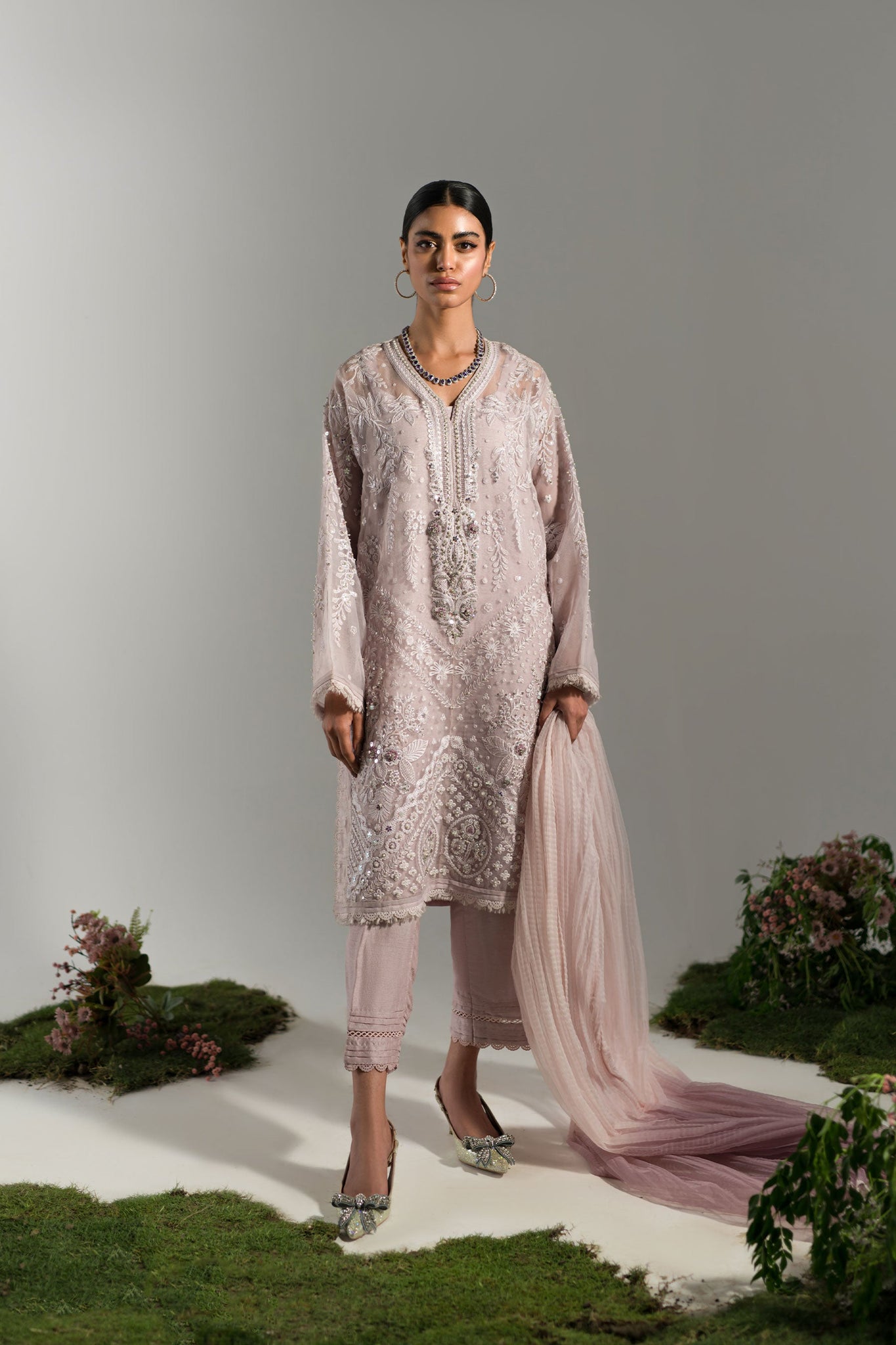 Ammara Khan | Lily Luxury Formals 24 | LILAC DUSK EMBROIDERED SET (D-05)