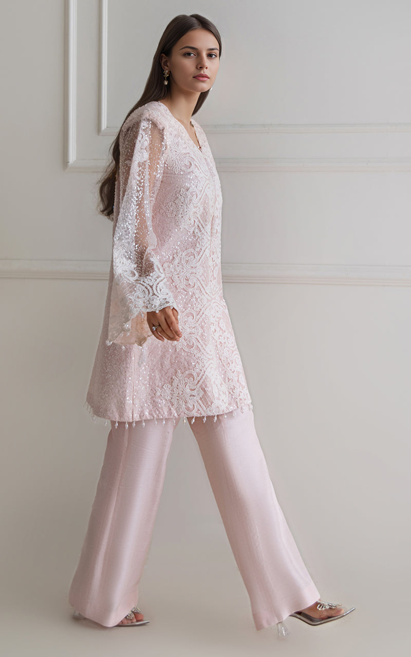 Threads and Motifs | Formal Dresses 25 | Net Embroidered shirt
