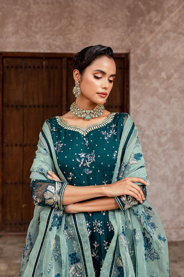 Batik | Desire Formal Dresses | Teal - Pakistani Clothes for women, in United Kingdom and United States