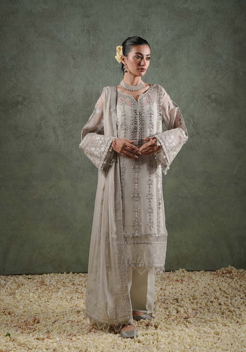 Zarqash | Lakhnawi Festive Chiffon 24 |  ZQL 008B EILA