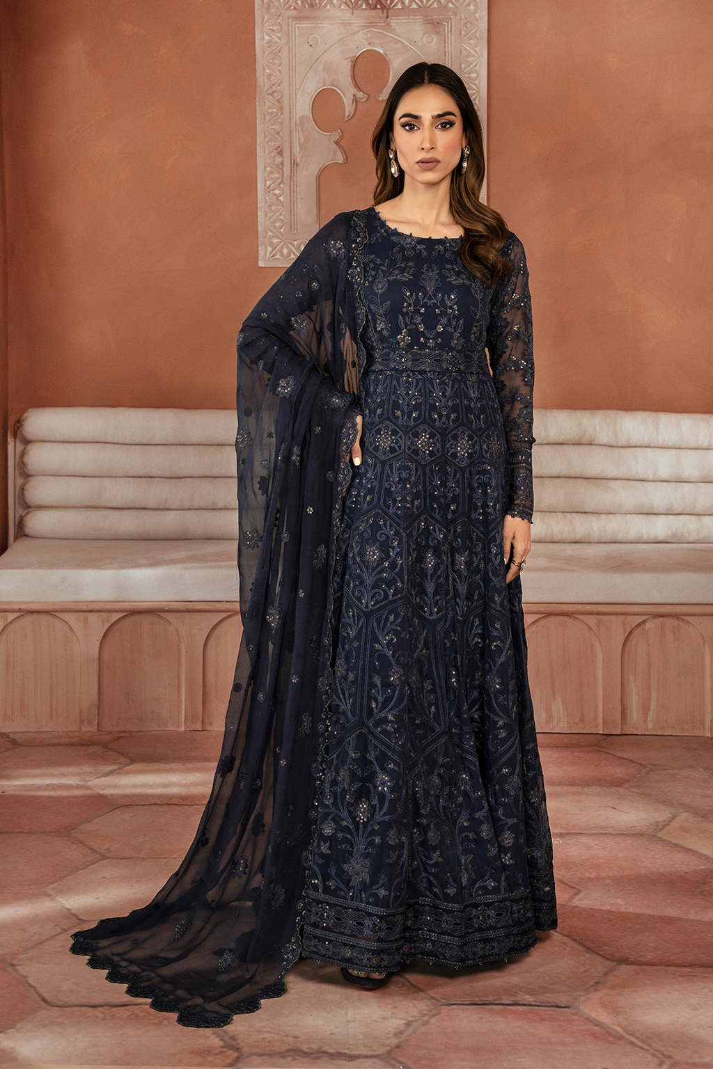 Iznik | Chiffonkari Formals | ICK-07 Embroidered Chiffon