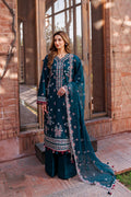 Farasha | Dastoor Embroidered Lawn SS24 | EMERALD CHARM - Pakistani Clothes for women, in United Kingdom and United States