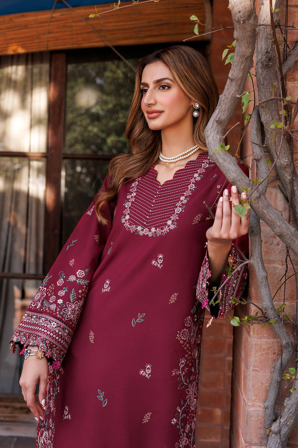 Farasha | Dastoor Embroidered Lawn SS24 | RUBY GLAM - Hoorain Designer Wear - Pakistani Designer Clothes for women, in United Kingdom, United states, CA and Australia