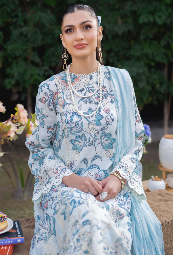 Humdum | Gardenia Lawn 24 |Printkari Lawn - PLG 08 - Pakistani Clothes for women, in United Kingdom and United States