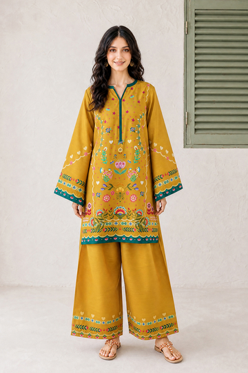 Saad Shaikh | Ease Fall Edit 26 | D-08 Co-ord Set Mustard