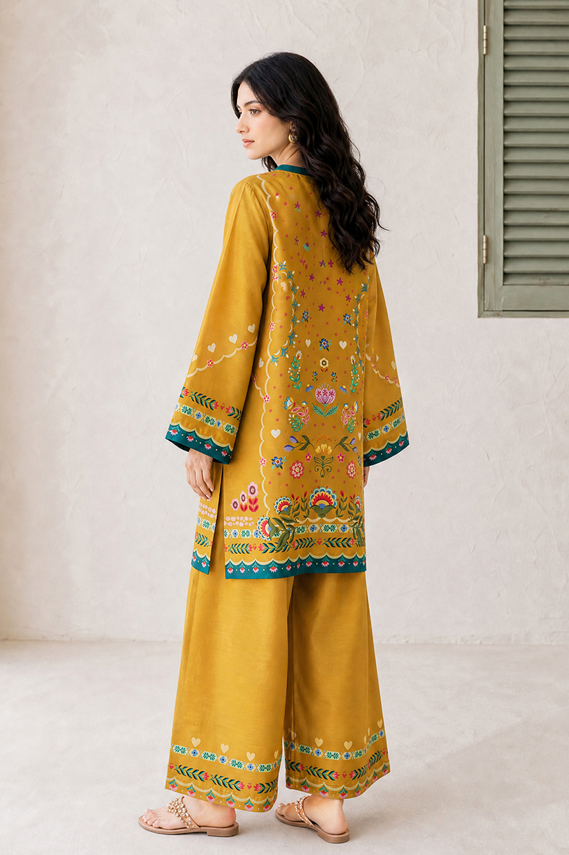 Saad Shaikh | Ease Fall Edit 26 | D-08 Co-ord Set Mustard