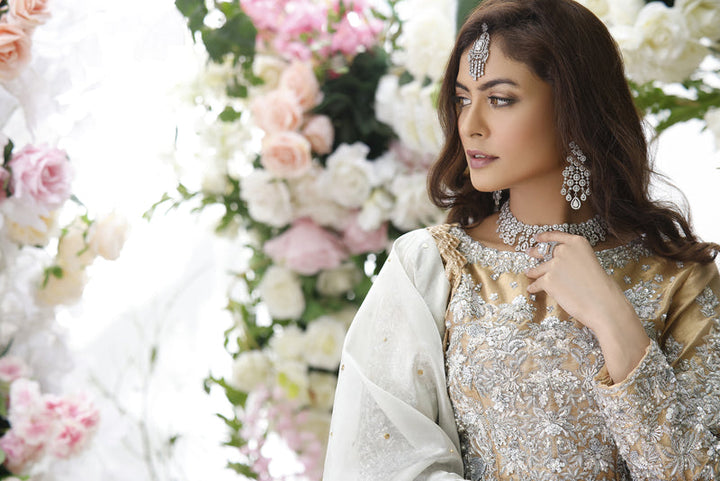 Wahajmkhan | Eden wedding Formals | ANTIQUE GOLD LENGA & CHOLI - Pakistani Clothes for women, in United Kingdom and United States