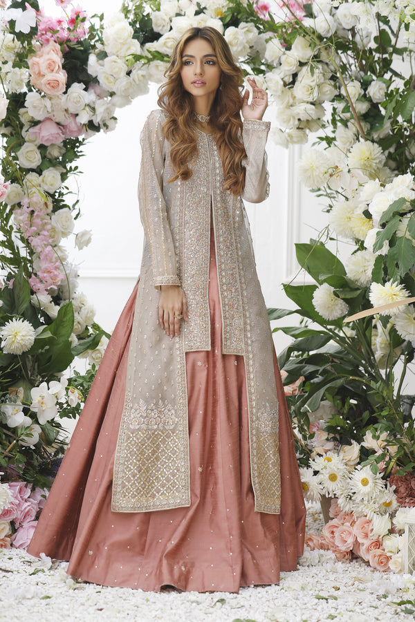 Wahajmkhan | Eden wedding Formals | METAL JACKET WITH LENGA - Pakistani Clothes for women, in United Kingdom and United States