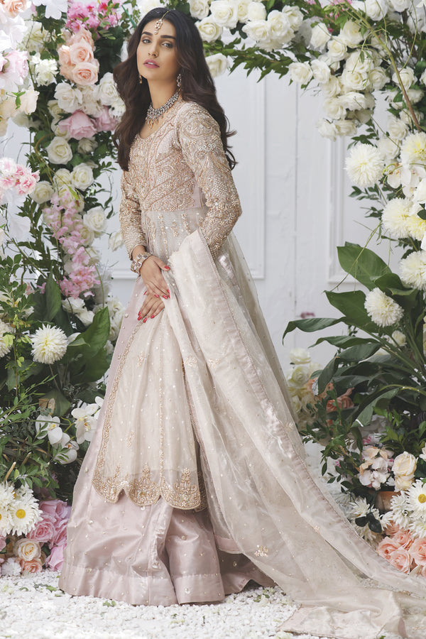 Wahajmkhan | Eden wedding Formals | ROSE GOLD ANARKALI & LENGA - Pakistani Clothes for women, in United Kingdom and United States