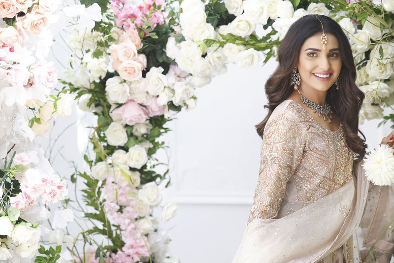 Wahajmkhan | Eden wedding Formals | ROSE GOLD ANARKALI & LENGA - Pakistani Clothes for women, in United Kingdom and United States