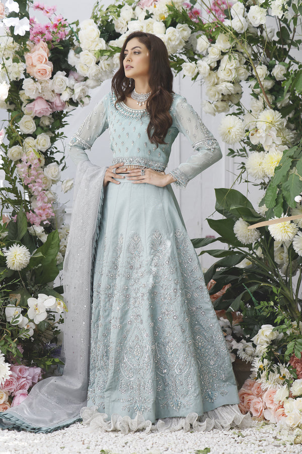 Wahajmkhan | Eden wedding Formals | MINT FEROZI LENGA - Pakistani Clothes for women, in United Kingdom and United States