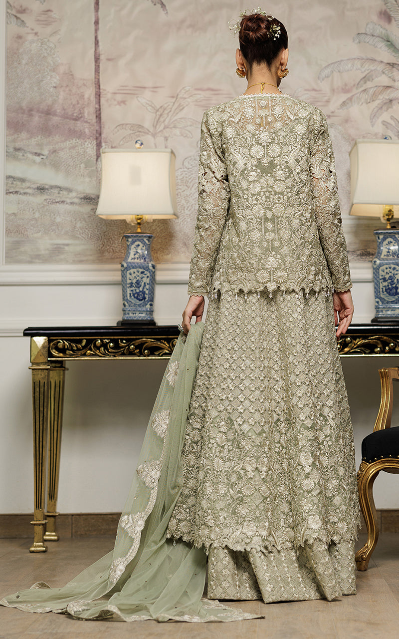 Threads and Motifs | Formal Dresses 25 | Organza Embroidered Maxi With Jacket