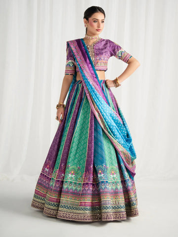 Gulaal | Aira Printed Silk | Mosaic Muse