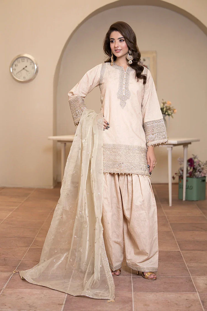 Ellena | Pret Dresses | 3-PC Stitched Embroidered Suit 972SKM