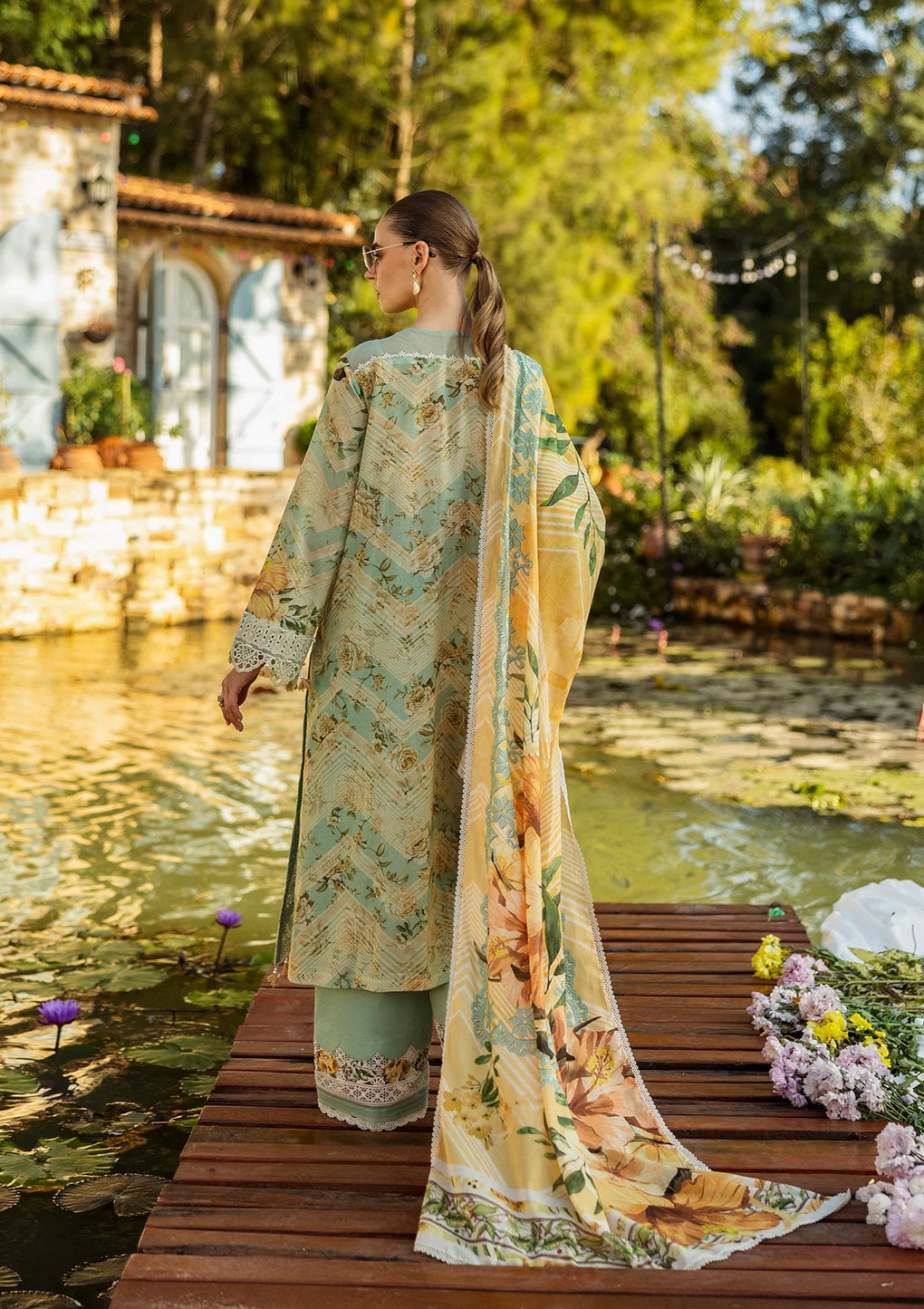 Elaf Premium | Print Chikankari 25 | ELK-06A PISTACHIO DREAMS