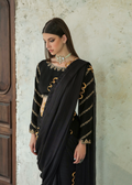 Purple Haze Pret Studio | Apsara Formals | Black Saree Pants - Pakistani Clothes for women, in United Kingdom and United States