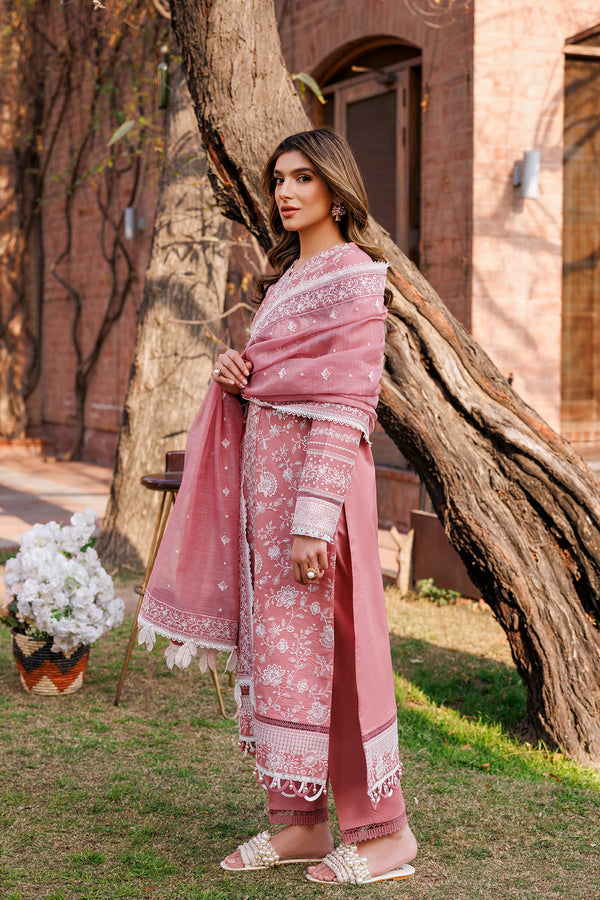 Farasha | Dastoor Embroidered Lawn SS24 | PEARL MIST - Pakistani Clothes for women, in United Kingdom and United States