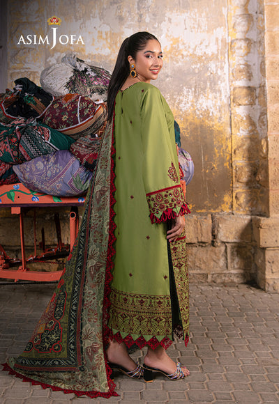 Asim Jofa | Embroidered Lawn Collection | AJAR-33 - Hoorain Designer Wear - Pakistani Designer Clothes for women, in United Kingdom, United states, CA and Australia