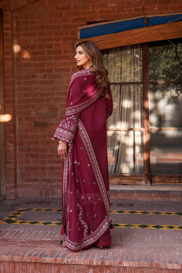 Farasha | Dastoor Embroidered Lawn SS24 | RUBY GLAM - Hoorain Designer Wear - Pakistani Designer Clothes for women, in United Kingdom, United states, CA and Australia