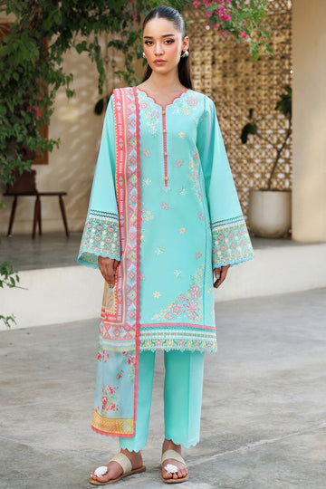 Farasha | Summer Weaves Embroidered Lawn | Ocean Veil