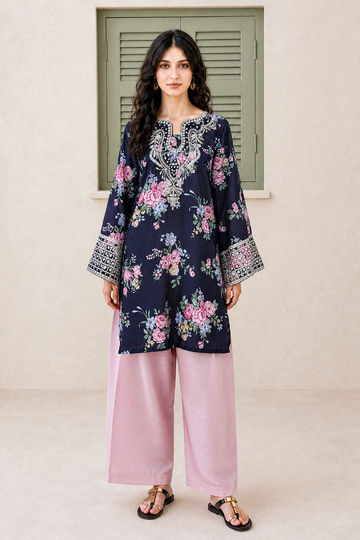Saad Shaikh | Ease Fall Edit 26 | D-09 Co-ord Set Black and Pink