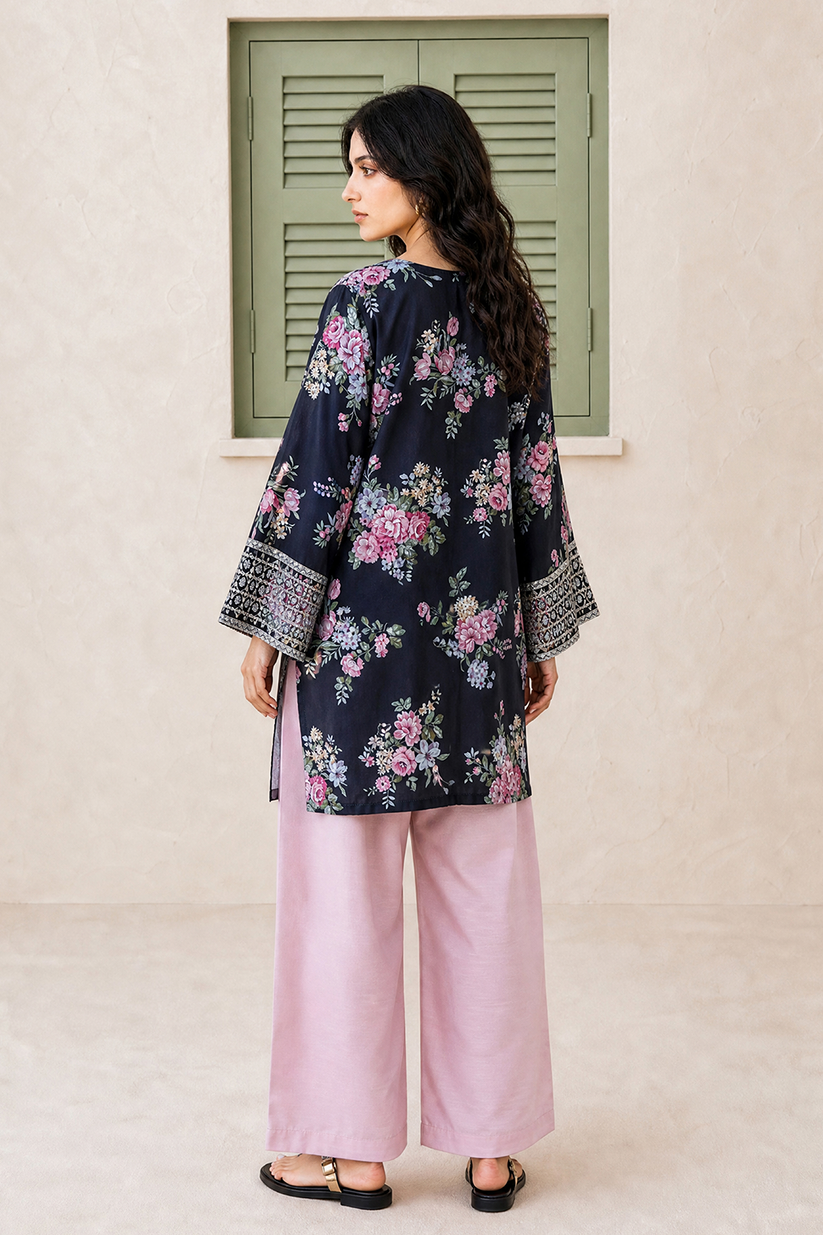 Saad Shaikh | Ease Fall Edit 26 | D-09 Co-ord Set Black and Pink
