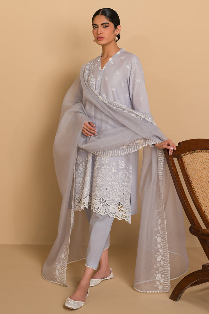 Cross Stitch | Chikankari Lawn Collection | P-05 - Hoorain Designer Wear - Pakistani Designer Clothes for women, in United Kingdom, United states, CA and Australia