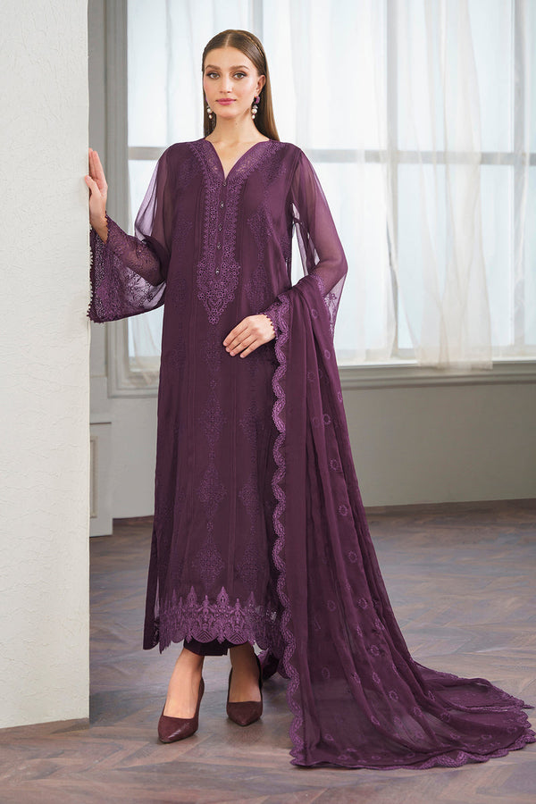 Baroque | Luxury Pret 24 | CHIFFON UF-519 - Hoorain Designer Wear - Pakistani Designer Clothes for women, in United Kingdom, United states, CA and Australia