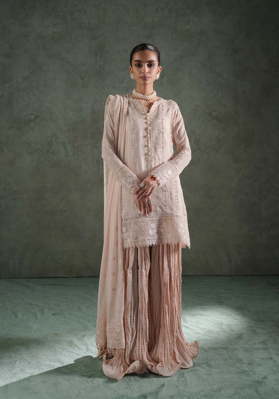 Zarqash | Lakhnawi Festive Chiffon 24 |  ZQL 008A HAIYA