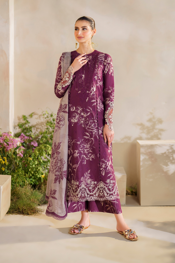 Iznik | Festive lawn 24 | SFL-04 - Hoorain Designer Wear - Pakistani Designer Clothes for women, in United Kingdom, United states, CA and Australia