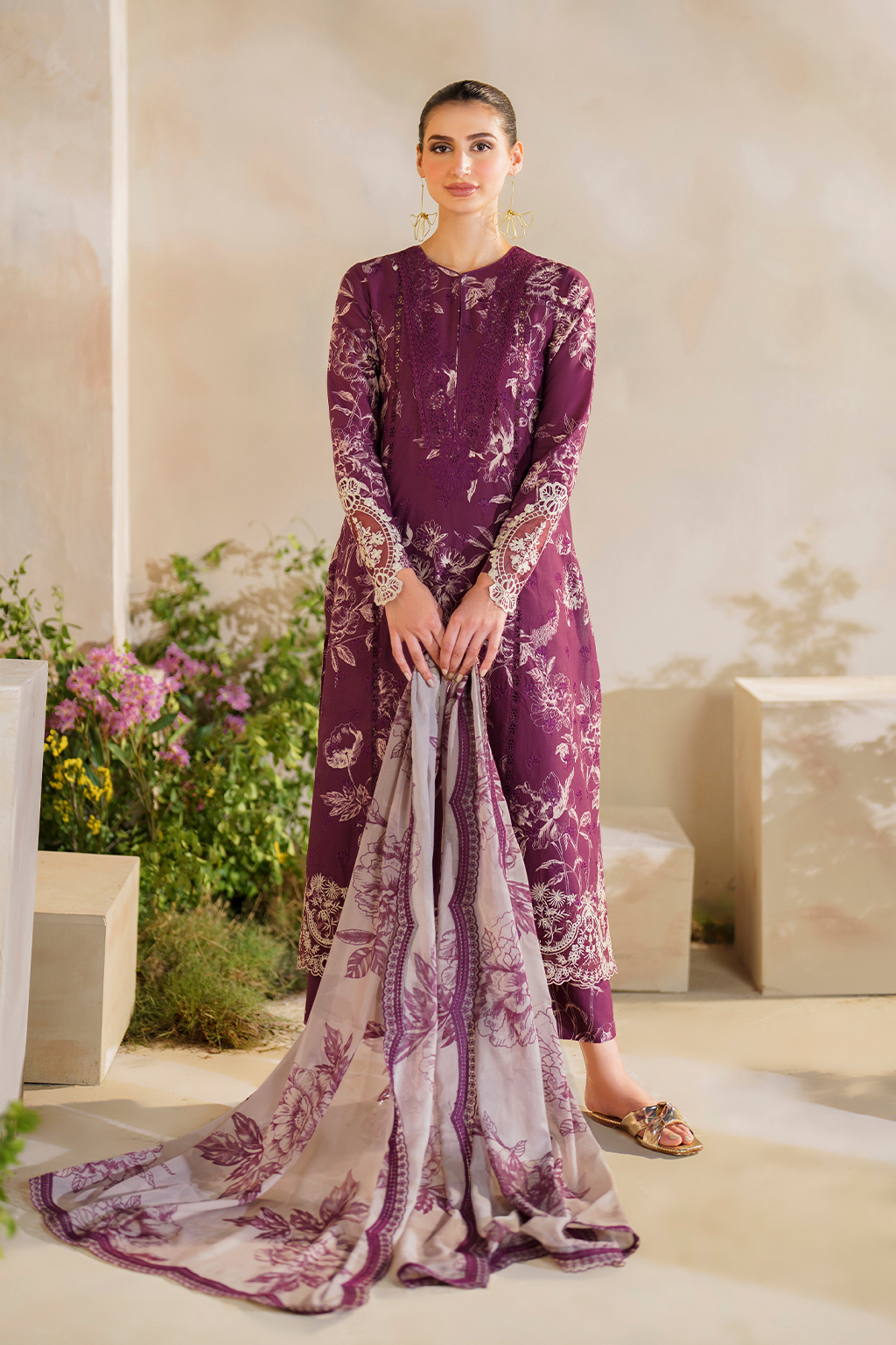 Iznik | Festive lawn 24 | SFL-04 - Pakistani Clothes for women, in United Kingdom and United States