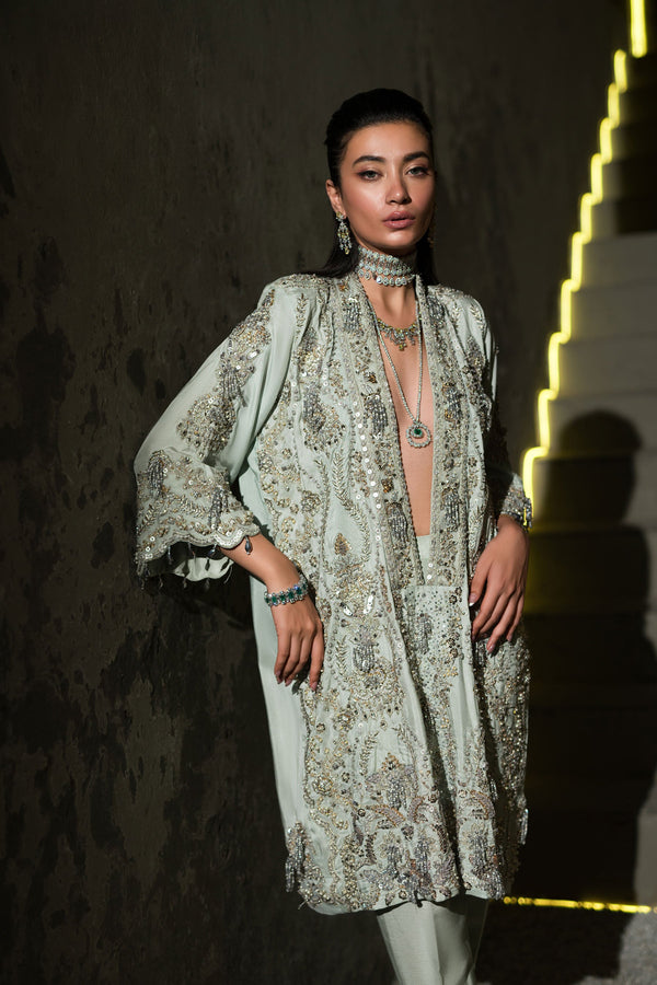 Ammara Khan | Lily Luxury Formals 24 | BOXY JEWELLED TUNIC (D-11)