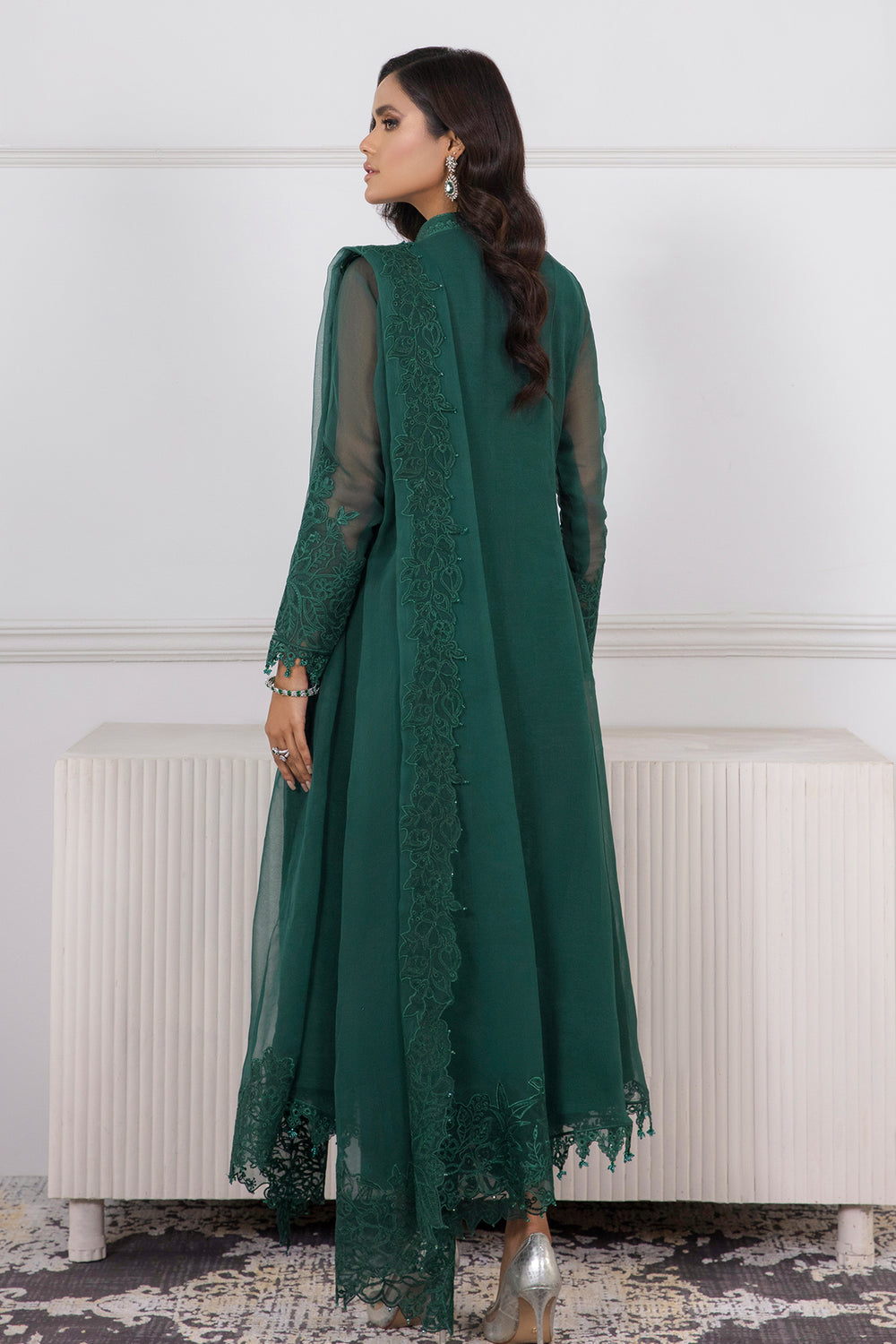 Baroque | Formals Collection | EMBROIDERED SCHIFFLI CHIFFON UF-339