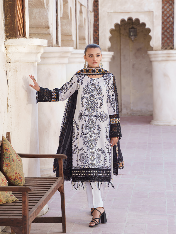 Zebtan | Zeenat Luxury Lawn Eid Collection | ZL 10 - Hoorain Designer Wear - Pakistani Ladies Branded Stitched Clothes in United Kingdom, United states, CA and Australia